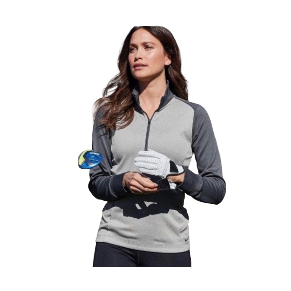 Nike Golf Dri-FIT Womens 1/2 Zip Pullover Gray Style 56323 Small